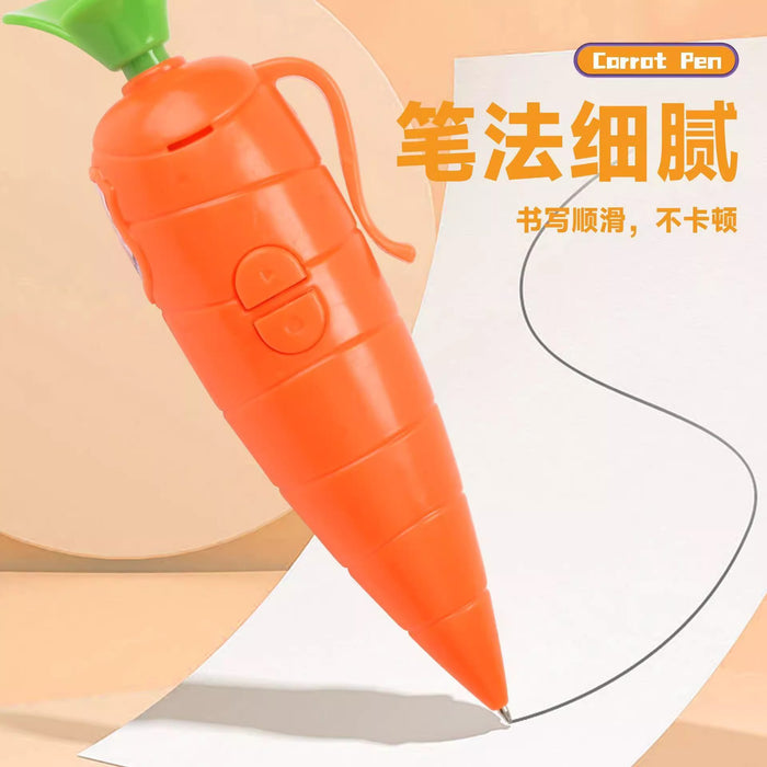 Wholesale Carrot Recording Pen,  0. 5mm Writing,  Press Closure,  Plastic Shell,  Gift Accessory minimum quantity：5
