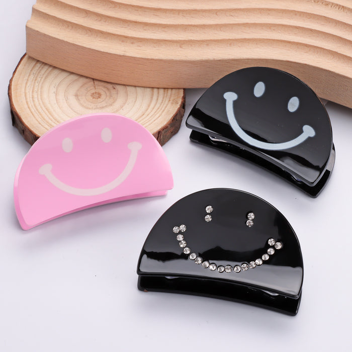 Wholesale Smiley Face Shape Acrylic Material Hairpin Back of Head