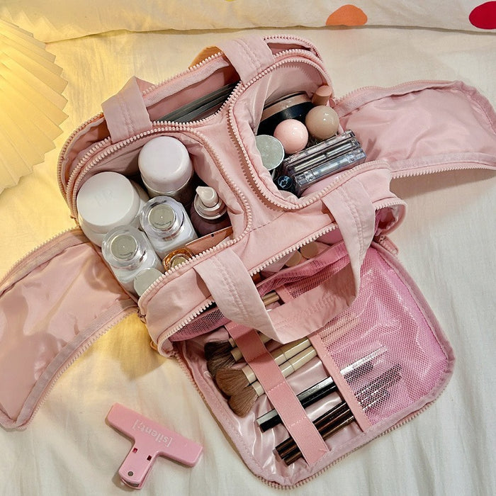 Wholesale Cotton Cosmetic Bag Sweet Style Portable Travel Makeup Organizer With Compartments For Daily Use