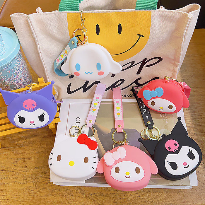 Wholesale Cartoon Silicone Coin Purse Keychain JDC-KC-KuM013