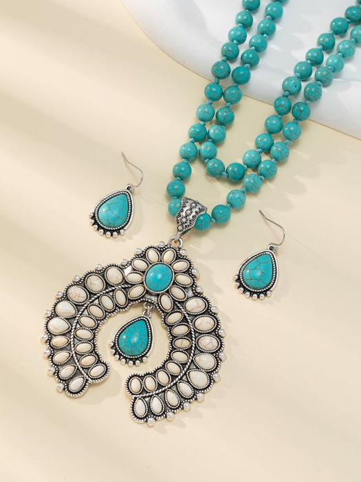 Wholesale Vintage Floral Statement Earring and Necklace Set