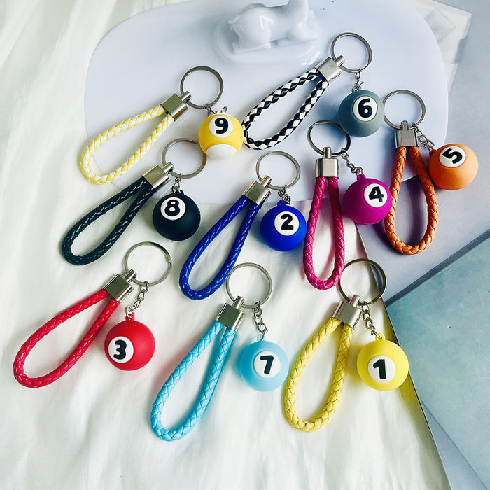 Wholesale  keychain  billiard doll key chain car bag ornaments