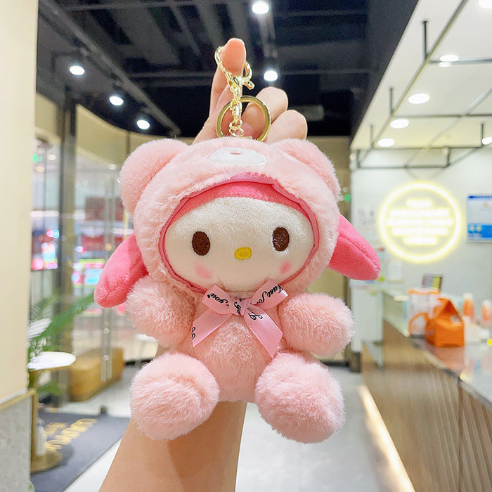 Wholesale Cute cross-dressing bear plush pendant doll doll cartoon keychain plush toy