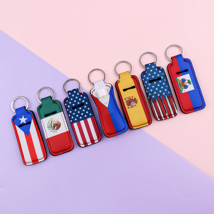 Wholesale Flag Pattern Keychains
