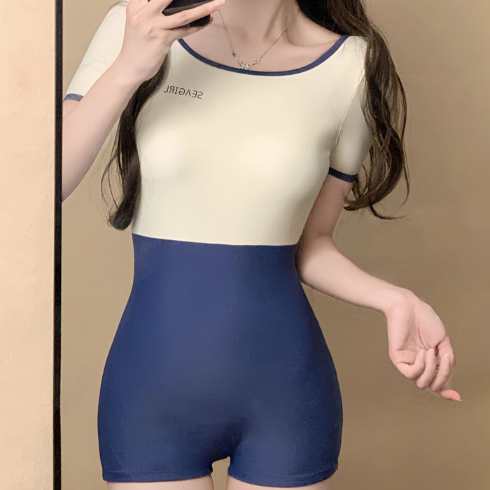 Wholesale Swimsuit, slightly chubby girl, covering her flesh, one-piece racing, conservative hot spring swimming pool, exclusive high-end feeling