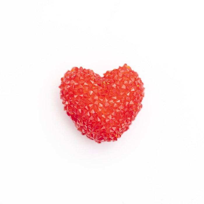 Wholesale 10pcs  Acrylic Rhinestones, Soft Granulated Sugar, Small Heart Beads JDC-BDS-HuaZ004