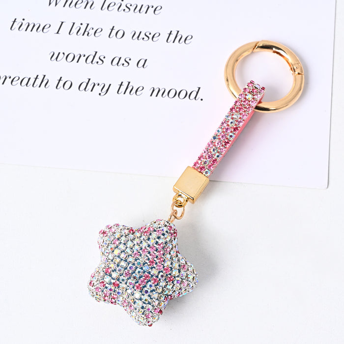 Wholesale Creative Diamond Star Keychains JDC-KC-JFan013