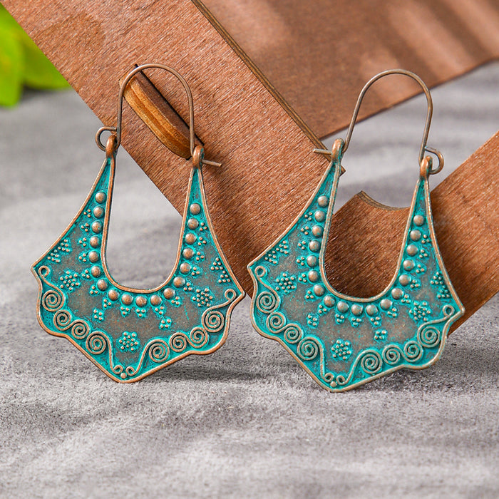Wholesale Ethnic Vintage Heart Earring Set - Zinc Alloy Jewelry Accessory for Party Wear MOQ≥2
