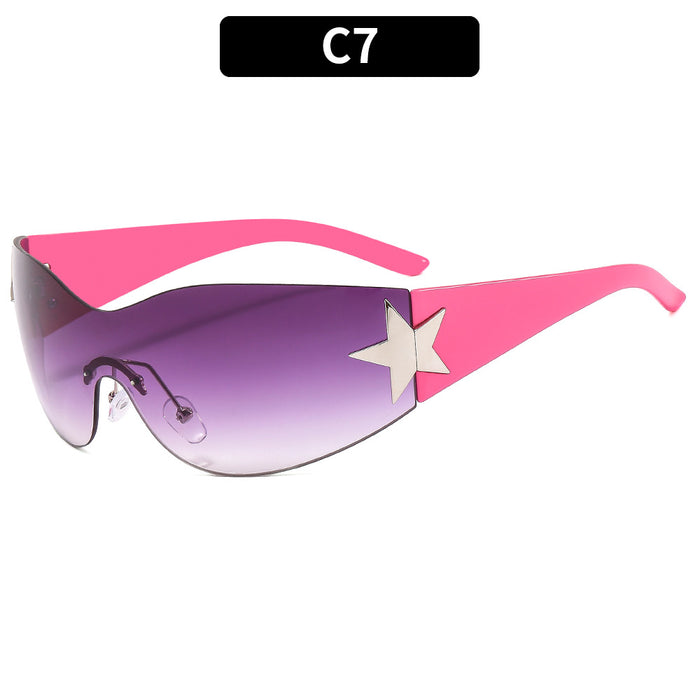 Wholesale Surrounding pentagram sunglasses, fashionable sunglasses