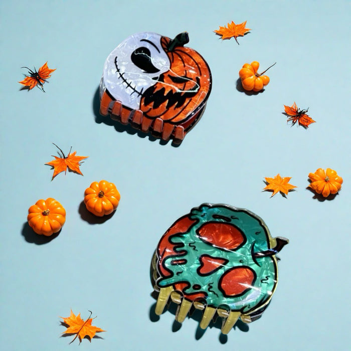 Wholesale  Pumpkin Clip Green Rotten Apple Ghost Shark Clip Punk Style Ponytail Clip Headwear
