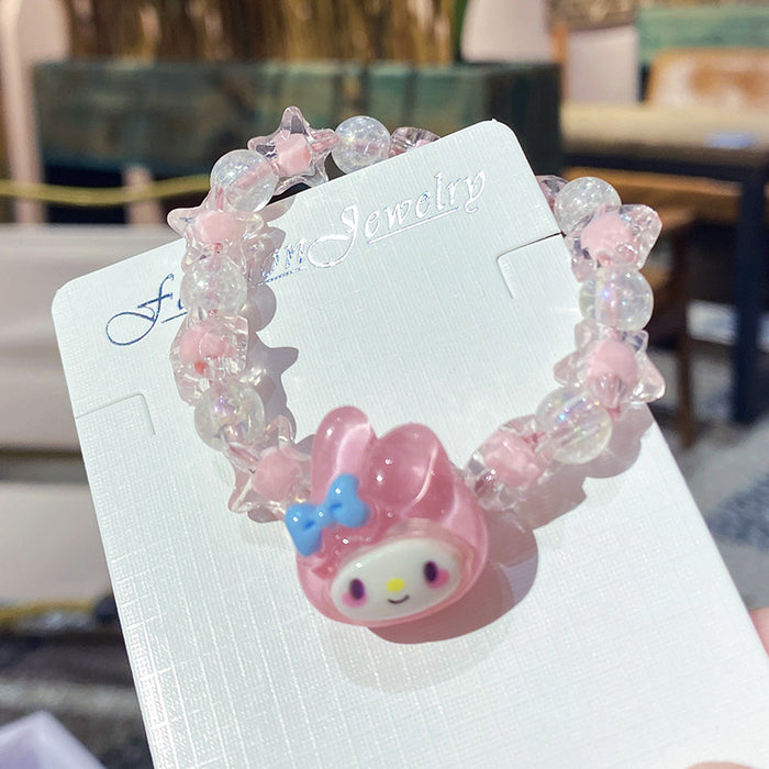 Wholesale Chic Flower Strawberry Bamboo Bracelet - Glass Colored Glaze Jewelry MOQ≥2