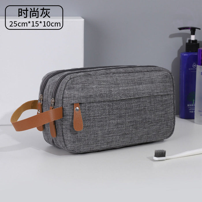 Wholesale Stylish Men S Travel Toiletry Bag Large Capacity Double Layer Portable Oxford Cloth Organizer