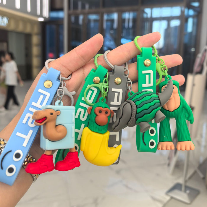 Wholesale Cartoon Silicone Keychain Bag Pendant
