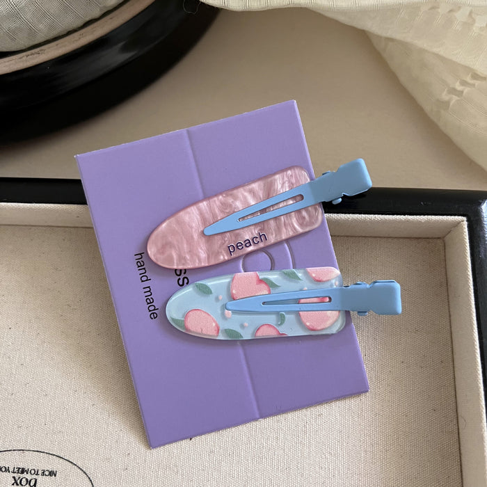 Wholesale 2 plaid hair clips, cute makeup clips, no trace clips, hair accessories