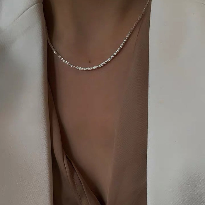 Wholesale Sparkling Star Necklace Women's Clavicle Chain Necklace  Plain Chain Stackable Design