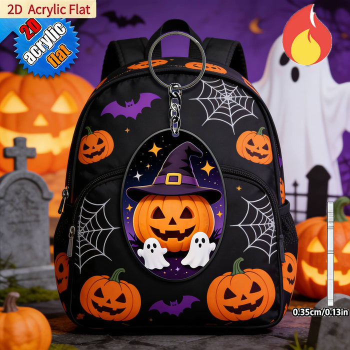 Wholesale  Pumpkin Acrylic Keychain Fashion Accessory Festival Gift MOQ≥2