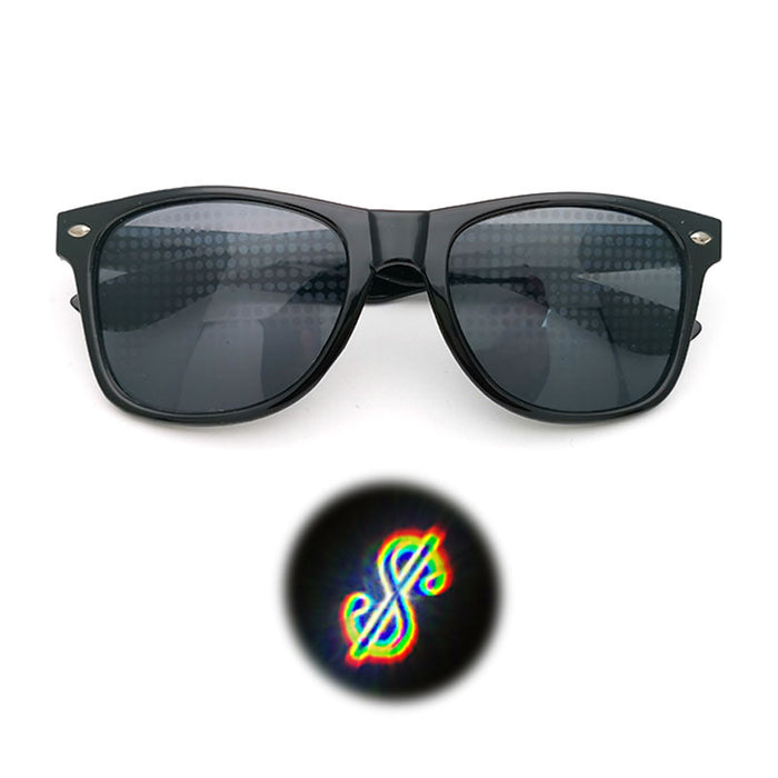 Wholesale Rice Nails Diffraction Love Special Effect Optical Mirror PC Sunglasses JDC-SG-Fuxin007