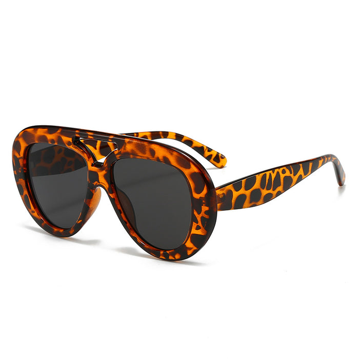 Wholesale Fashion Sunglasses Double Beam Large Frame UV resistant Sunscreen Sunglasses