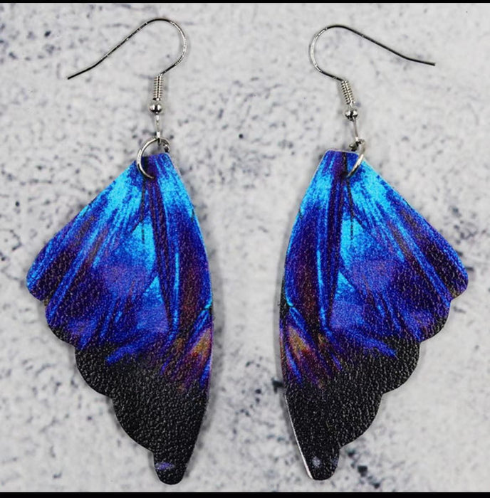 Wholesale Acrylic Butterfly Wing Earrings Colorful Cartoon Design Fashion Jewelry Accessory