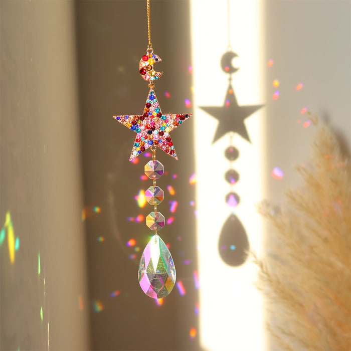 Wholesale Glass Crystal Star Moon Butterfly Sun Catcher Decorative