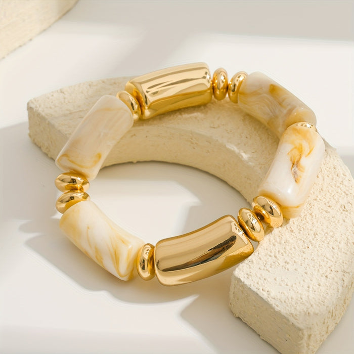 Wholesale Color-blocked acrylic beaded statement jewelry and accessories