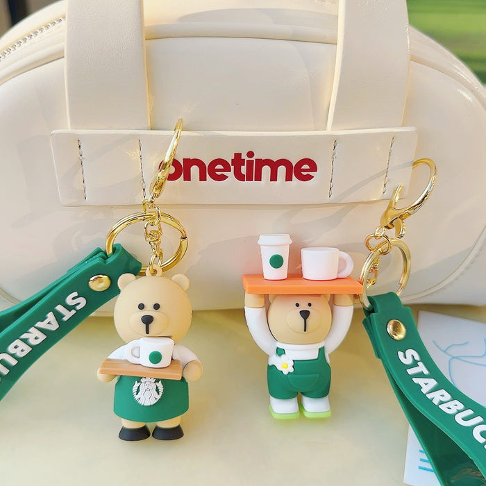Wholesale Cute Bear Keychain Cartoon Pendant Car School Bag Hanging Gifts
