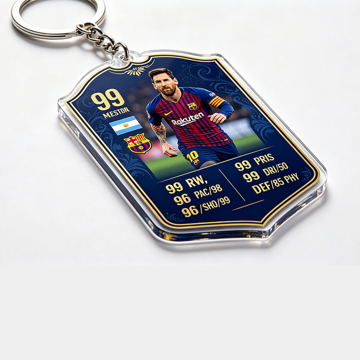 Wholesale 2pcs World Cup Shield Shape Football Star Acrylic Keychain