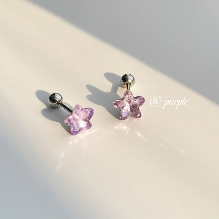 Wholesale Ultra sparkling zircon stud earrings with ear holes for high-end ear decoration