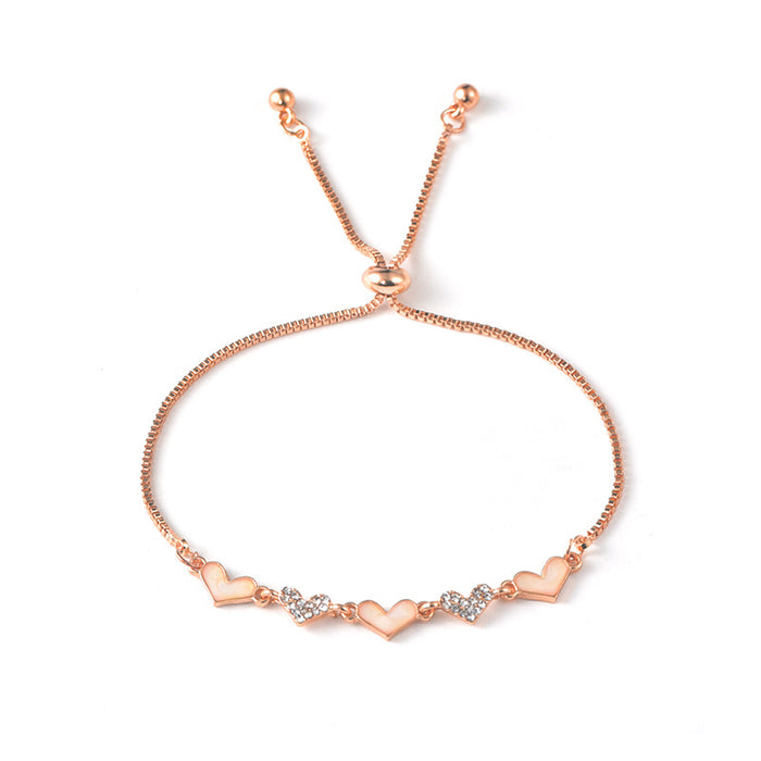 Wholesale Women's Bracelet Jewelry Love Diamond Stretchable Adjustable Bracelet Accessories