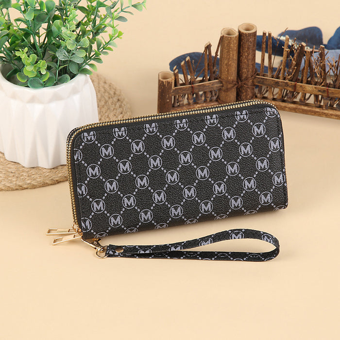 Wholesale Double Zipper Long Large Capacity Multifunctional Wallet JDC-WT-HNG007