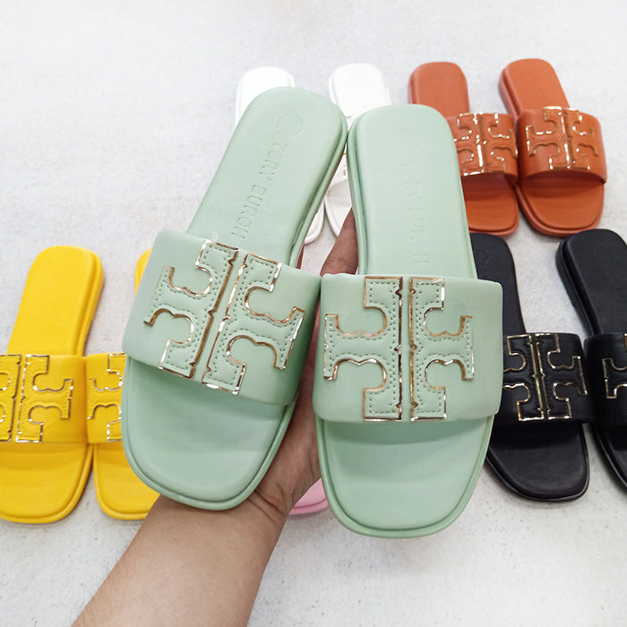 Wholesale of 2024 Summer New One Word Beach Casual Slippers JDC-SP-YaNuo002