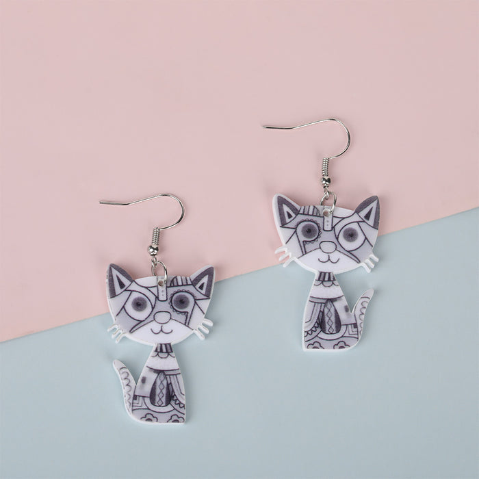 Wholesale Cute Cartoon Cat Earrings