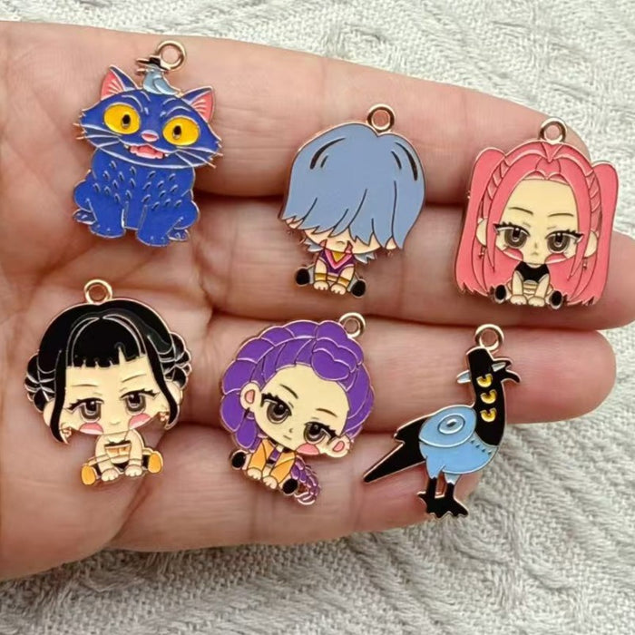 Wholesale 10 PCS KPOP style enamel alloy jewelry DIY charms accessories