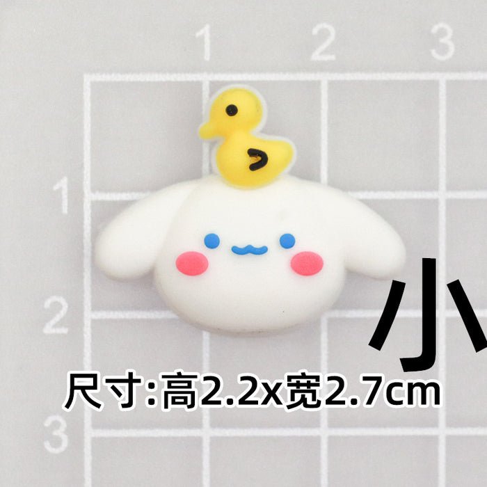 Wholesale 10pcs Cartoon Slippers Accessories Phone Case PIAD Set Hairpin Decorative PVC Soft Adhesive Patch