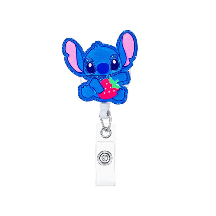 Wholesale Acrylic Cartoon Retractable Easy-pull Buckle Lanyard Keychain JDC-KC-CHai003