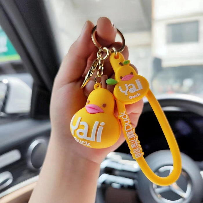 Wholesale Creative Pear Real DUCK Keychain