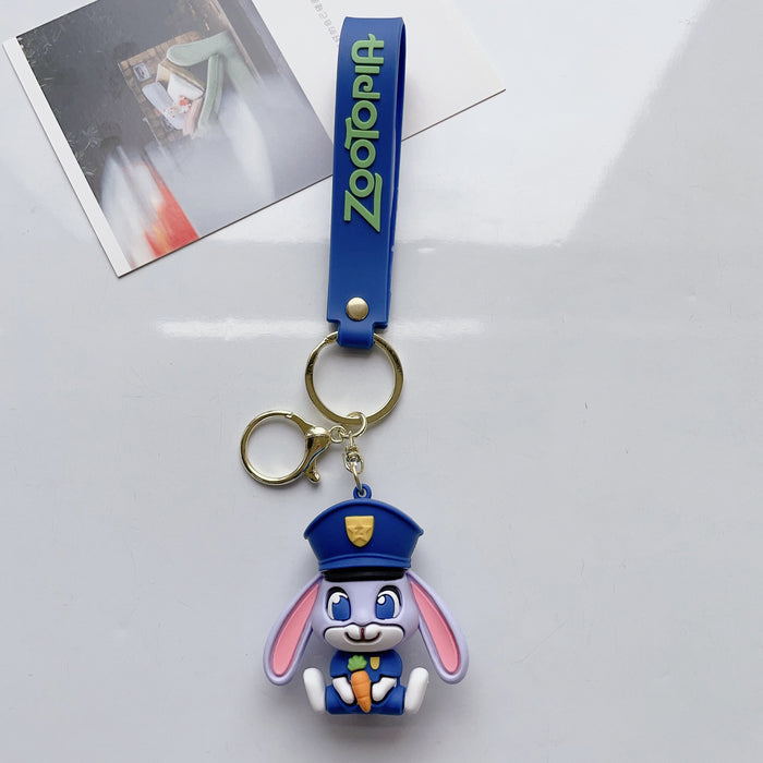 Wholesale Cute Cartoon Three-dimensional Silicone Keychain JDC-KC-JuShu036