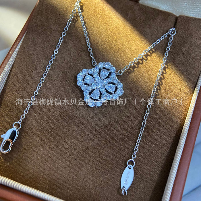 Wholesale Light luxury high-end handmade diamond studded classic collarbone necklace
