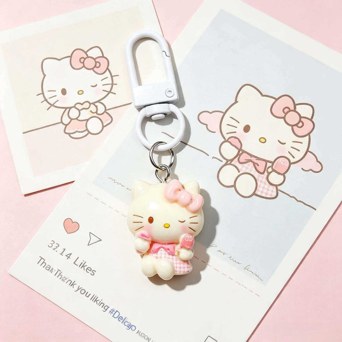 Wholesale Cute Cartoon Resin Keychain Bag Charm Pendant Everyday Decorative Accessory