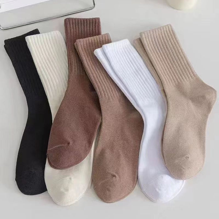 Wholesale Socks Children's Maillard Color Series Mid Tube Socks Versatile Pile Socks College Style Brown Series Long Socks JDC-SK-JiaMu004