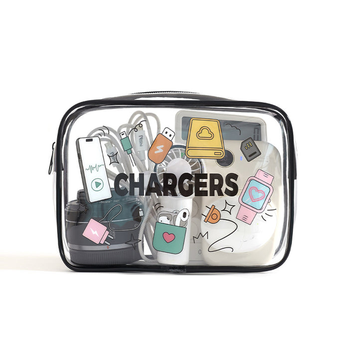 Wholesale PVC Cartoon Print Makeup Bag Daily Travel Accessory