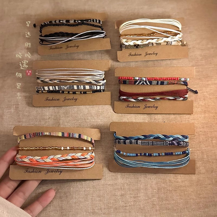 Wholesale Woven rope bracelet for women, hand rope for students, layered bracelet accessories