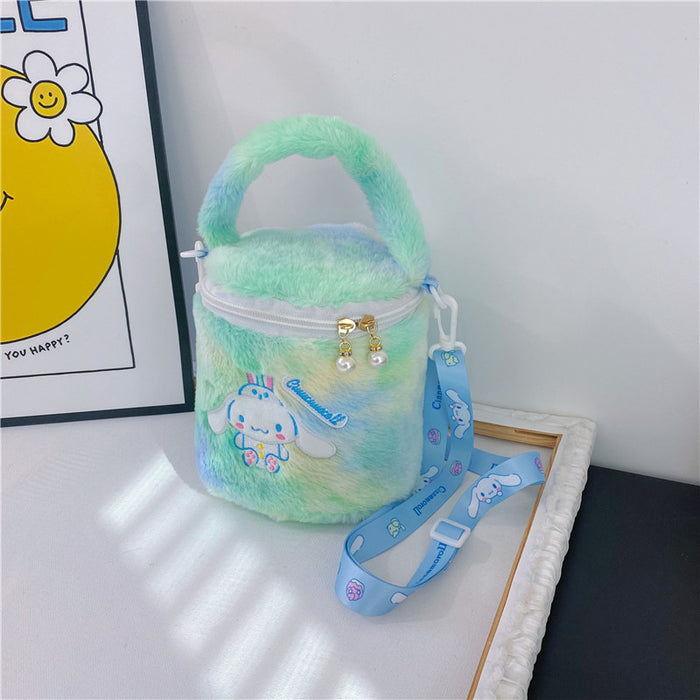 Wholesale Cartoon Plush Shoulder Strap Portable Crossbody Bag Clasp Doll Plush Bag Portable Bucket Bag