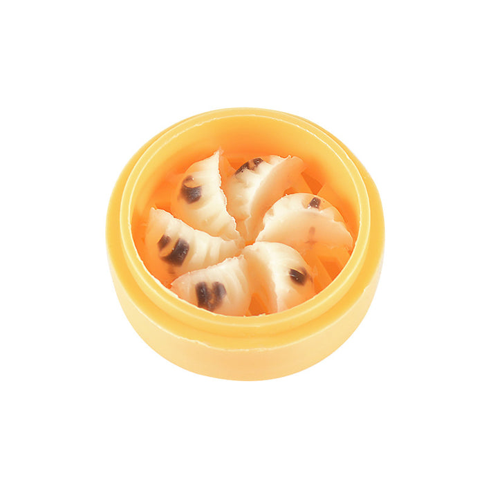 Wholesale Stylish Dim Sum Steamer Basket Keychain PVC Food Charm Car Key Accessory Gift MOQ≥3