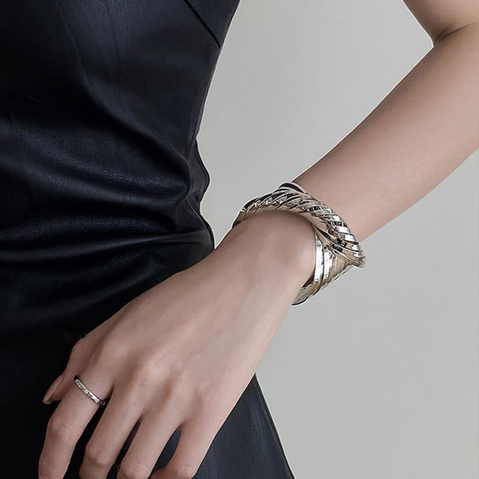 Wholesale cross smooth open bracelet plated imitation gold bracelet jewelry