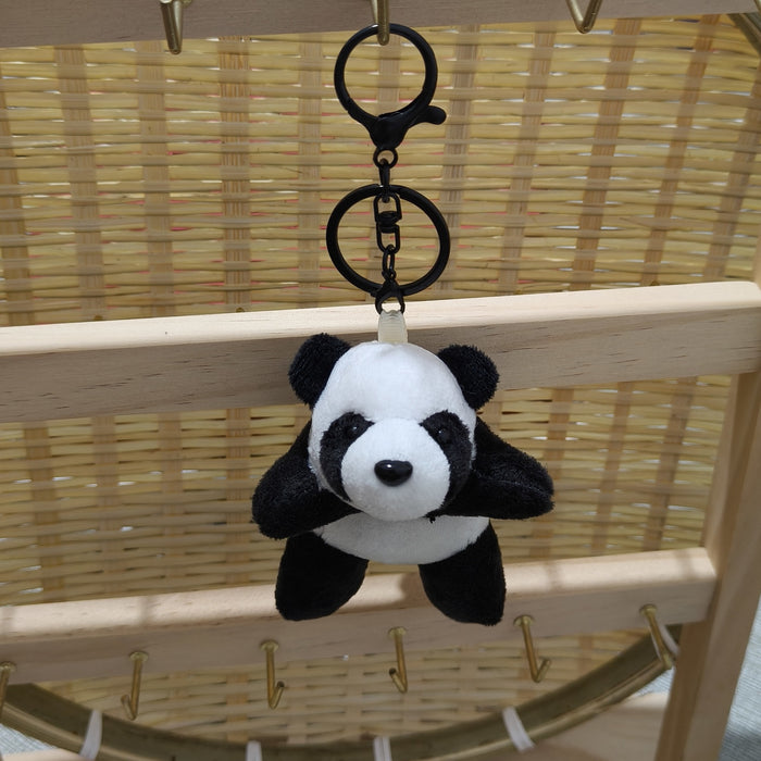 Wholesale Cute Panda Doll Keychain Pendant Bag Pendant Small Gift Plush Doll Gift Wholesale