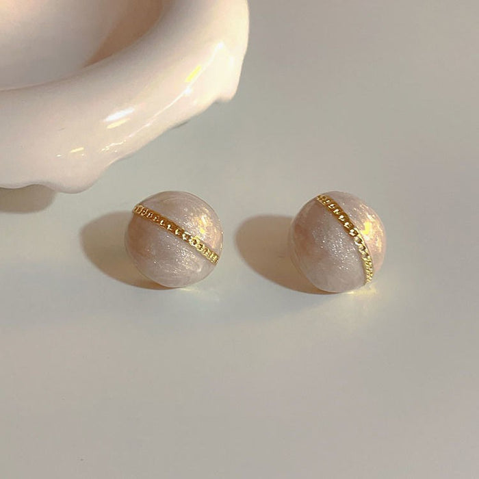 Wholesale Drip oil round earrings with unique design, high-end feel, light luxury, niche retro temperament earrings and earrings