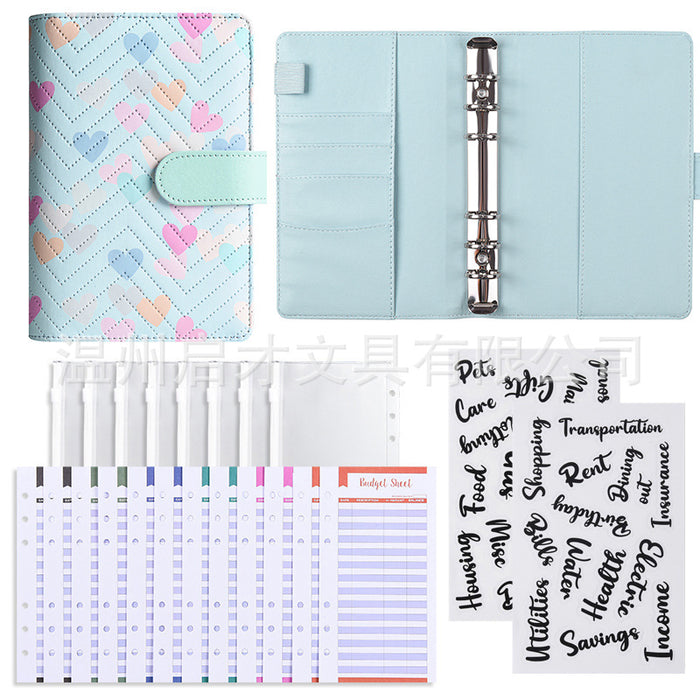 Wholesale Pu Notebook Cash Budget Loose-Leaf Financial Notebook