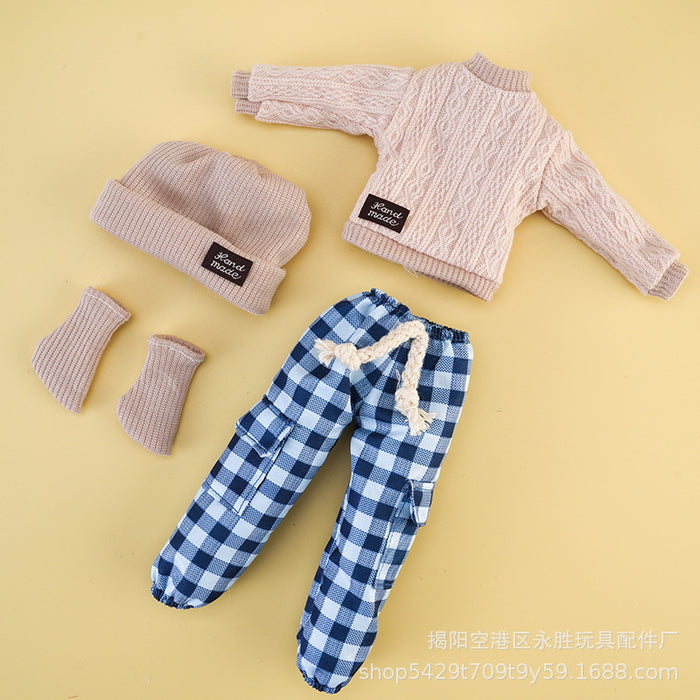 Wholesale Sweater doll change clothes 12 inch pants hat socks