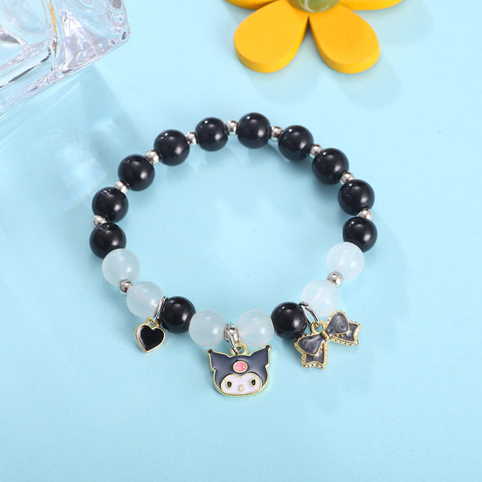Wholesale Cartoon Crystal Beaded Simple Couple Student Girlfriend Bracelet